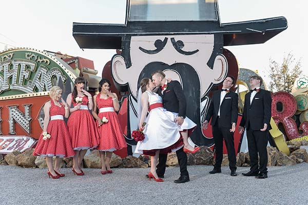 A Polkadotted, Pinup Style Couples Session at Eldorado Canyon - Little  Vegas Wedding