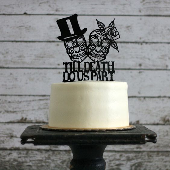 Halloween Skull Cake Topper