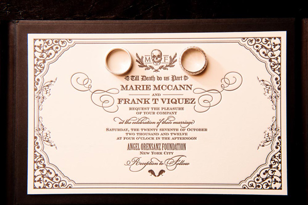 Halloween Skull Wedding Invitation