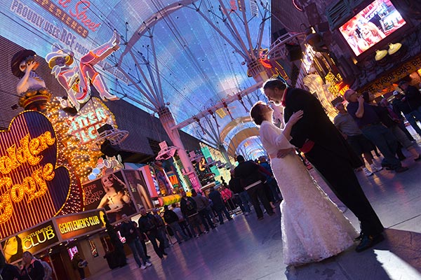 Downtown Las Vegas Wedding Photo Session by Chapel of the Flowers