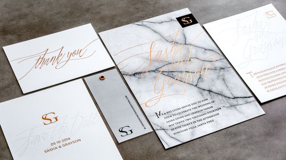 Marble Wedding Invites :: 2017 Wedding Trends