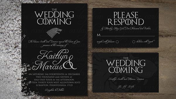 Game of Thrones Wedding Invitation