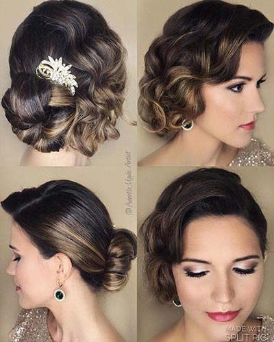 Great Gatsby Wedding Ideas | 1920's Bridal Hairstyles with curls