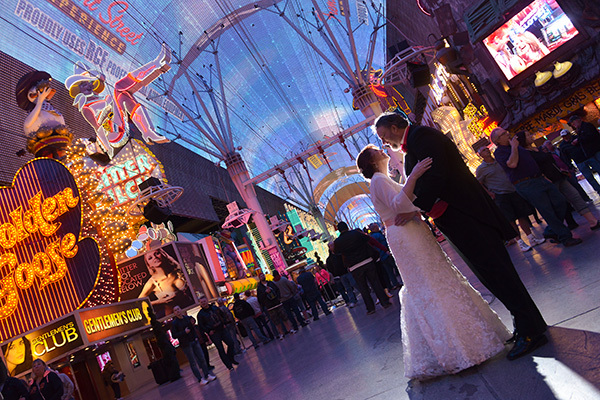 Fremont Street Wedding Photos